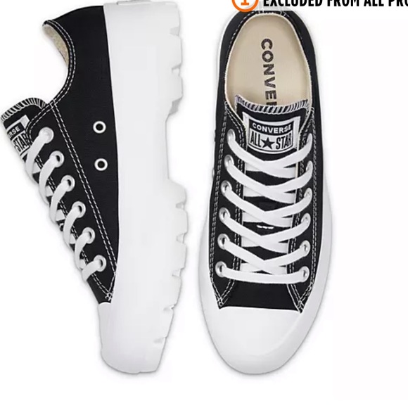 Converse | Shoes | Converse Chuck Taylor All Star Lugged Low Womens  Platform Sneaker Black 55 New | Poshmark